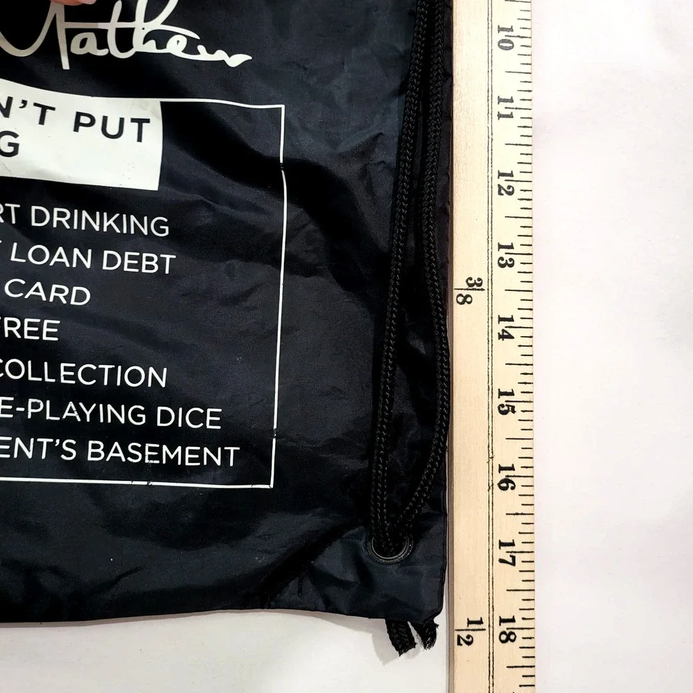 Travis Mathew Black Drawstring Backpack  #‎ 653